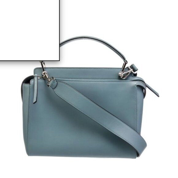 Dotcom Medium Top Handle Bag in Powder Blue - Picture 3 of 8
